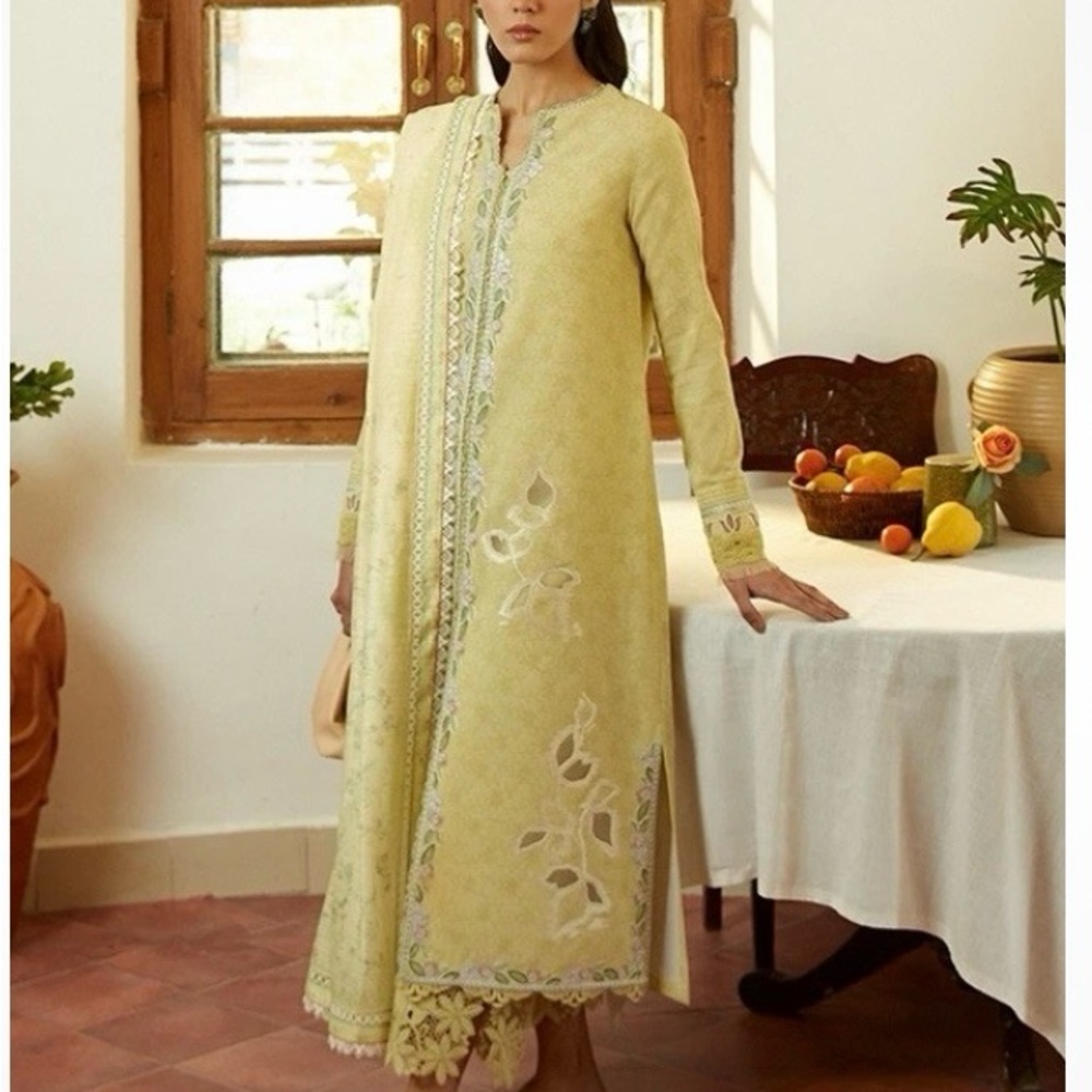 Suffuse embroided Large  Embroidered 3 piece dress.